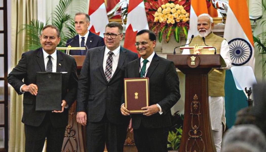 The uranium supply agreement was signed during an official visit where Canadian Prime Minister Mark Carney met Indian Prime Minister Narendra Modi in Mumbai and New Delhi. Canada is a major uranium producer, while India is rapidly expanding its nuclear capacity. Photo: @PremierScottMoe/X
