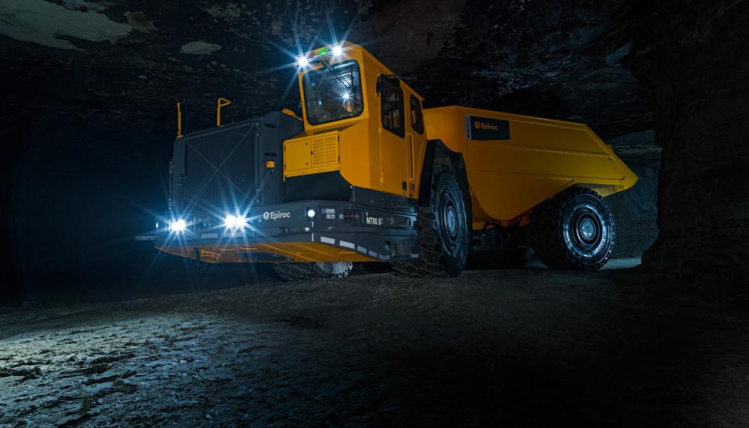 Epiroc’s Minetruck MT65 S, with 65 ton load capacity, is engineered with safety, productivity and operator comfort in mind for haulage in larger underground mining and construction operations. Photo: Epiroc
