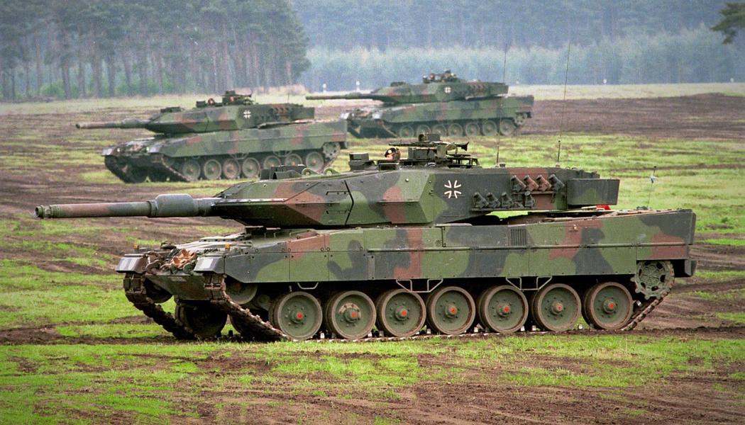 Stridsvagn Leopard 2A5 vid en utbildnings- och stridsdemonstration. Foto: Wikipedia Common, kredit: Bundeswehr/Modes