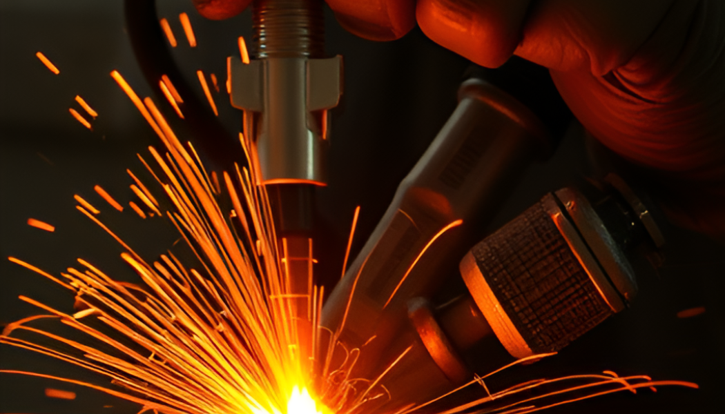 Metal forging.