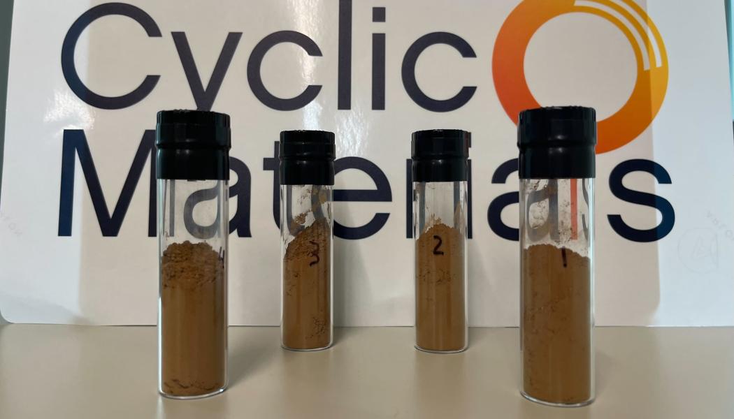 Mixed rare earth oxide samples recycled by Cyclic Materials. Photo: Business Wire