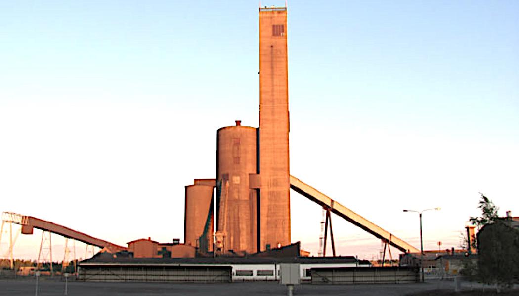 Pyhäsalmi mine. The place was opened in 1962, producing, e.g. copper, zinc, and pyrite. The mine as a whole is 1.4 km deep. Source: Wikipedia Common, credit: Tiia Monto 