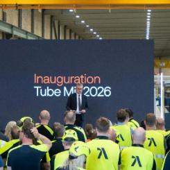 Göran Björkman, CEO and President Alleima on stage. Photo: Alleima