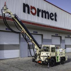 Spraymec 2100 enables controlled, repeatable spraying performance and consistent concrete quality under varying site conditions. Photo: Normet