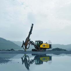 The new generation PowerROC T45 is equipped with an Epiroc developed control system, which helps decrease fuel consumption. Photo: Epiroc