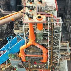 A blast furnace at ArcelorMittal’s steelworks in Gent, Belgium, where a pilot carbon capture unit has been installed
Photo: ArcelorMittal
