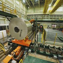 Bay Minette First Coil. Milestone advances one of the largest new U.S. aluminum manufacturing investments in decades toward commercial shipments in 2027. Photo: Novelis