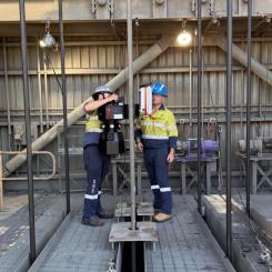 As part of the ABB Ability™ Smart Hoisting solution, the Lazaruss™ 3D scanner will help customers to complete mine hoist inspections in a safe environment, where the technology generates a digital copy of the shaft and provides a remote visualization tool enabling automated mine shaft inspections. Photo: ABB