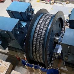 Installation of the initial two hoists is currently in progress, while the further two hoisting systems are being prepared for installation and commission between 2026 and 2027. Photo: BHP Jansen