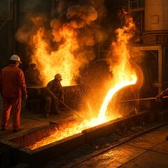 Rio Tinto sees the new technology as a way to maintain relevance in a steel industry moving away from coal-based blast furnaces. Illustration: AI-generated image. Copyright: Conventus