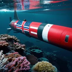 Artist´s illustration of deep-sea mining exploration with the help of submarines. Credit: Archive image