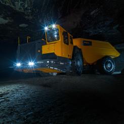 Epiroc’s Minetruck MT65 S, with 65 ton load capacity, is engineered with safety, productivity and operator comfort in mind for haulage in larger underground mining and construction operations. Photo: Epiroc