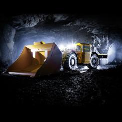 The ordered equipment includes the Minetruck MT2200 hauler, Scooptram ST1030 and Scooptram ST3.5 loaders, Boomer 282 face drilling rig, and Boltec S1K rock reinforcement rig. Photo: Epiroc