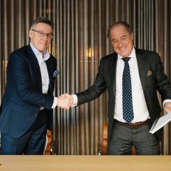 From the left, Kalle Luoto, CEO, Nordec, and Jörgen Olsson, CEO, Viscaria. Photo: Fabian Wester.