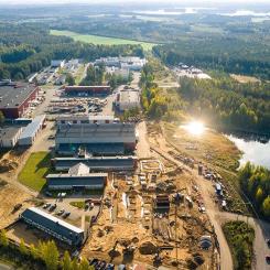 Aerial view of the GTK Mintec area in the Finnish town of Outokumpu. Photo: Geological Survey of Finland / Matti Immonen