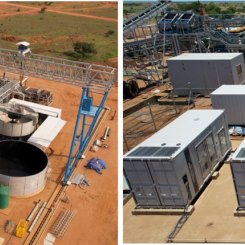 Image: Molo Mine Processing Plant (left) and Thermal Facility (right). Photo: NextSource Materials