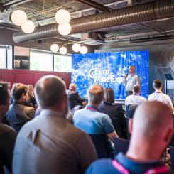 The conference program at Euro Mine Expo 2026 is built on three critical pillars: Innovation & Technology, Social Responsibility, and Workplace Safety. In the picture: Peter Burman, Program Manager at Boliden, on a talk at Euro Mine Expo 2022. Photo: Euro Mine Expo