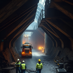 With long shifts, fatigue can become a hazard in underground mining. AI generated image.