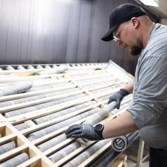 Newly discovered silver deposits under inspection. Photo: Sotkamo Silver